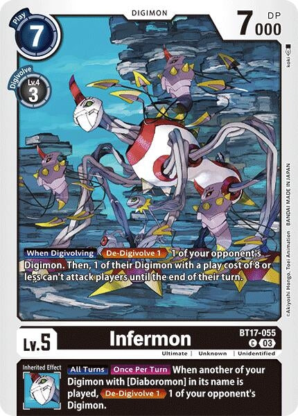 Image for Infermon (BT17-055 C) (Secret Crisis) - Digimon Card Game