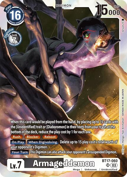 Image for Armageddemon (BT17-060 SR) (Secret Crisis) - Digimon Card Game