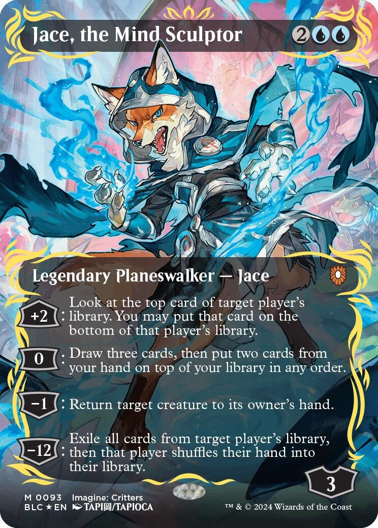Image for Jace, the Mind Sculptor (Borderless) (Raised Foil) (93) (Commander: Bloomburrow) - Magic: The Gathering