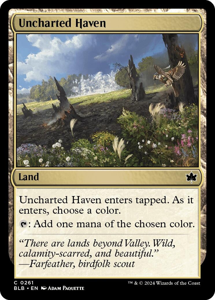 Image for Uncharted Haven (261) (Bloomburrow) - Magic: The Gathering