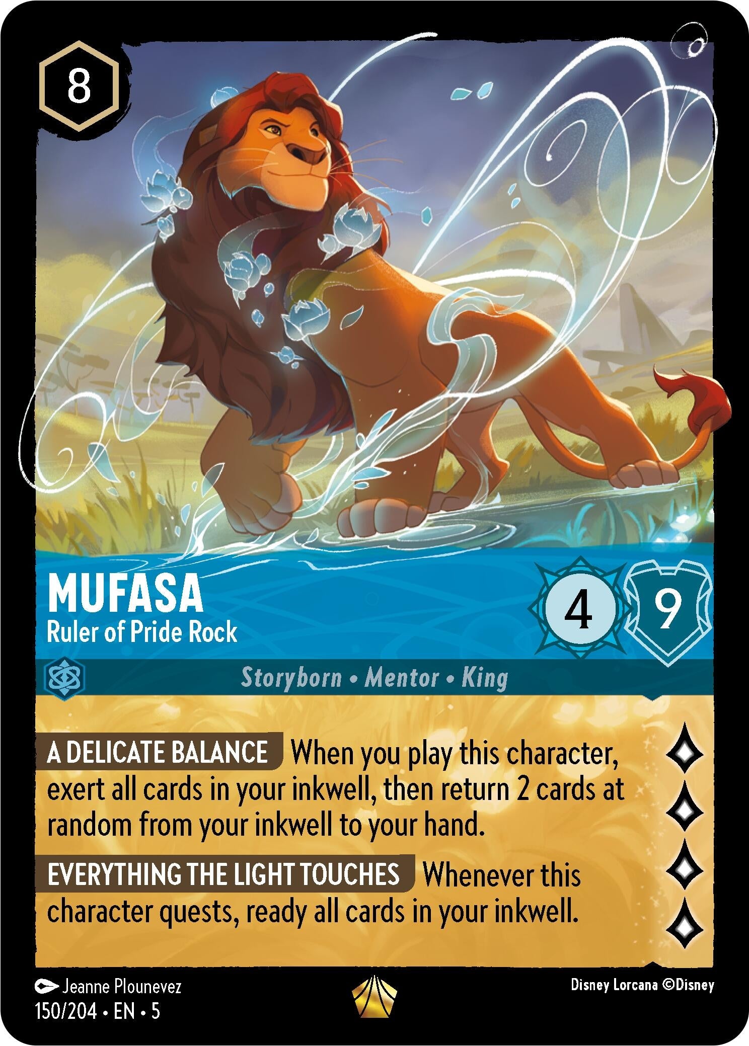 Image for Mufasa - Ruler of Pride Rock (150/204) (Shimmering Skies) - Disney Lorcana