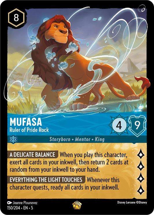 Image for Mufasa - Ruler of Pride Rock (150/204) (Shimmering Skies) - Disney Lorcana