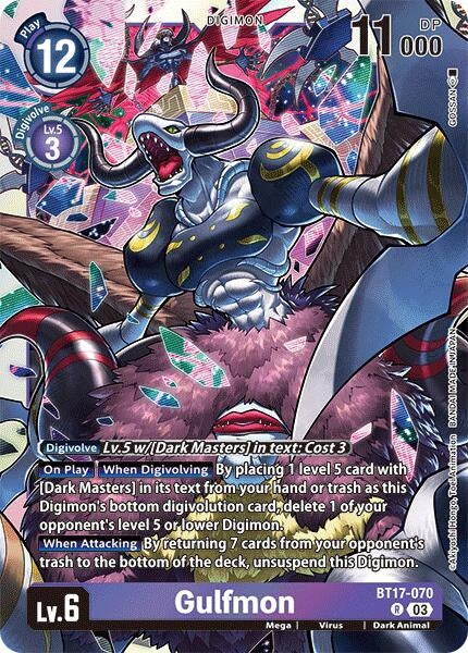 Image for Gulfmon (BT17-070 R) (Secret Crisis) - Digimon Card Game