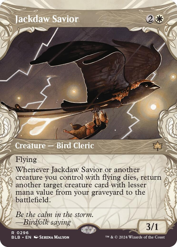 Image for Jackdaw Savior (Showcase) (296) (Bloomburrow) - Magic: The Gathering