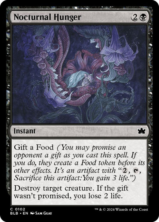 Image for Nocturnal Hunger (102) (Bloomburrow) - Magic: The Gathering