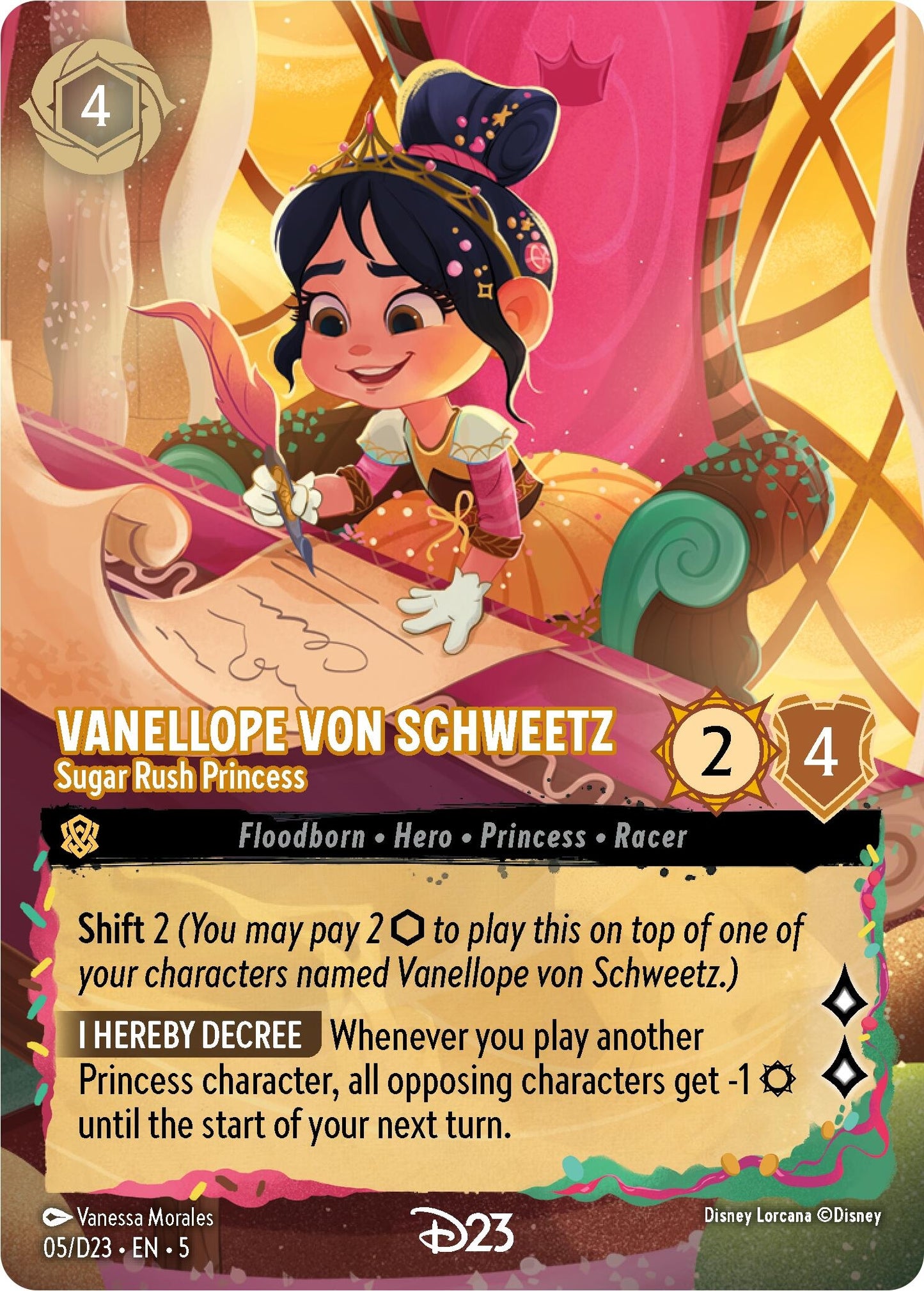 Image for Vanellope von Schweetz - Sugar Rush Princess (5) (D23 Promos) - Disney Lorcana