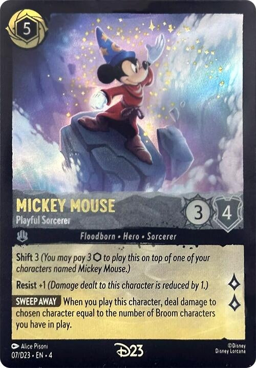 Image for Mickey Mouse - Playful Sorcerer (7) (D23 Promos) - Disney Lorcana