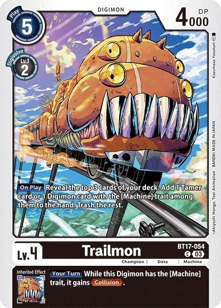 Image for Trailmon (BT17-054 C) (Secret Crisis) - Digimon Card Game