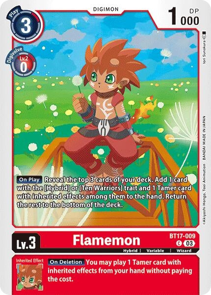 Image for Flamemon (BT17-009 C) (Secret Crisis) - Digimon Card Game
