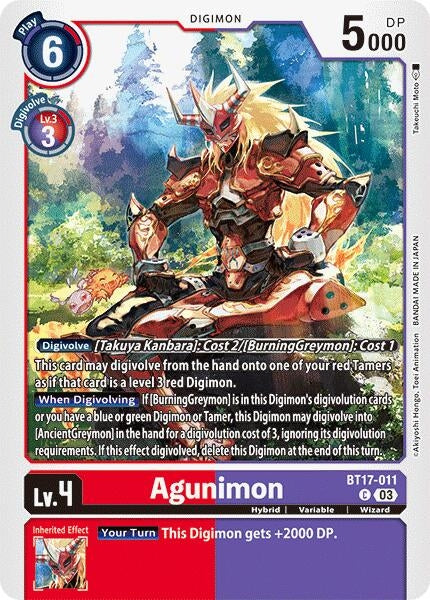 Image for Agunimon (BT17-011 C) (Secret Crisis) - Digimon Card Game