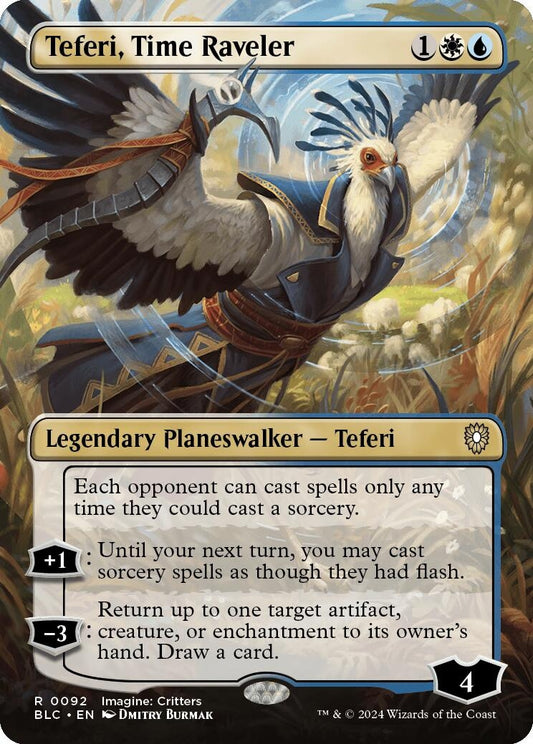 Image for Teferi, Time Raveler (Borderless) (92) (Commander: Bloomburrow) - Magic: The Gathering