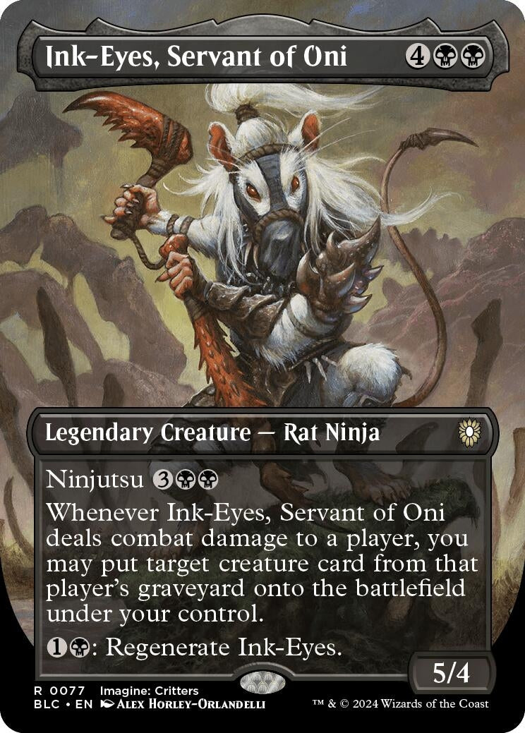 Image for Ink-Eyes, Servant of Oni (Borderless) (77) (Commander: Bloomburrow) - Magic: The Gathering