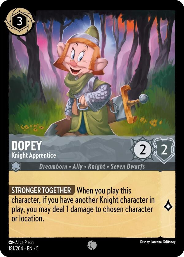 Image for Dopey - Knight Apprentice (181/204) (Shimmering Skies) - Disney Lorcana
