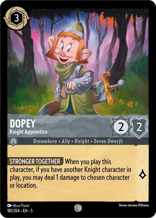 Image for Dopey - Knight Apprentice (181/204) (Shimmering Skies) - Disney Lorcana