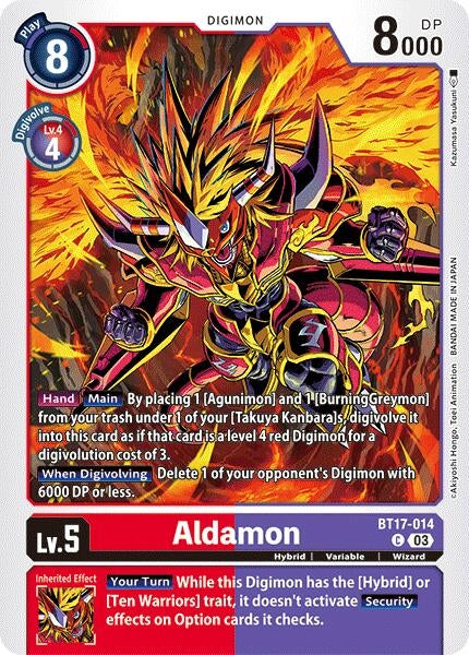 Image for Aldamon (BT17-014 C) (Secret Crisis) - Digimon Card Game