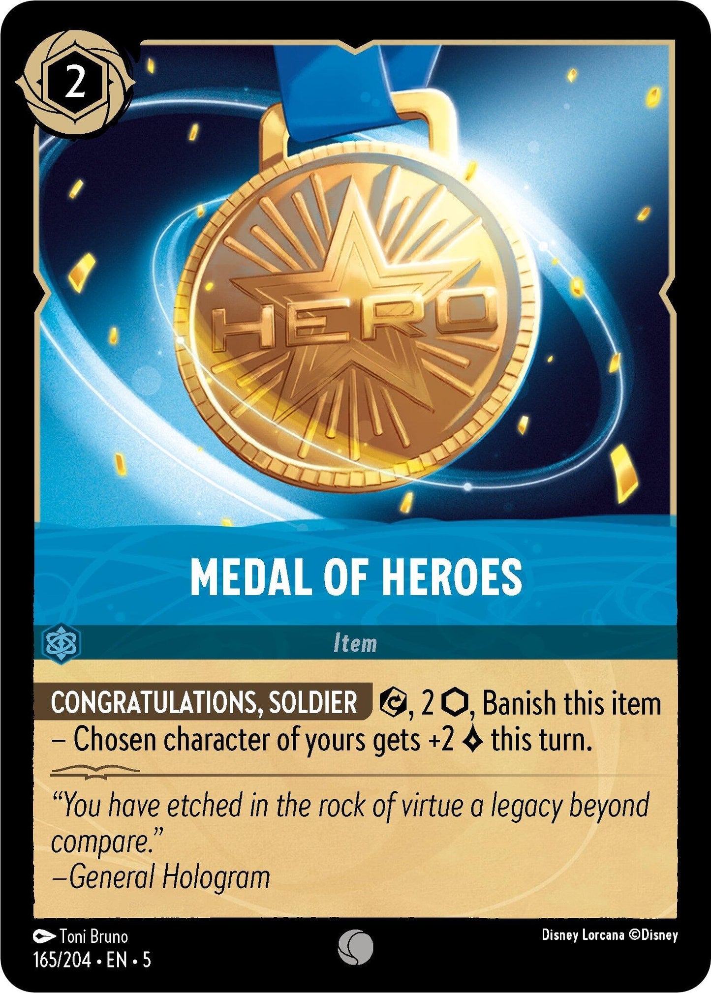 Image for Medal of Heroes (165/204) (Shimmering Skies) - Disney Lorcana