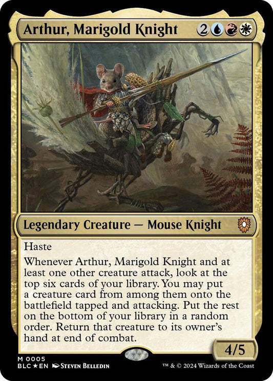 Image for Arthur, Marigold Knight (5) (Commander: Bloomburrow) - Magic: The Gathering