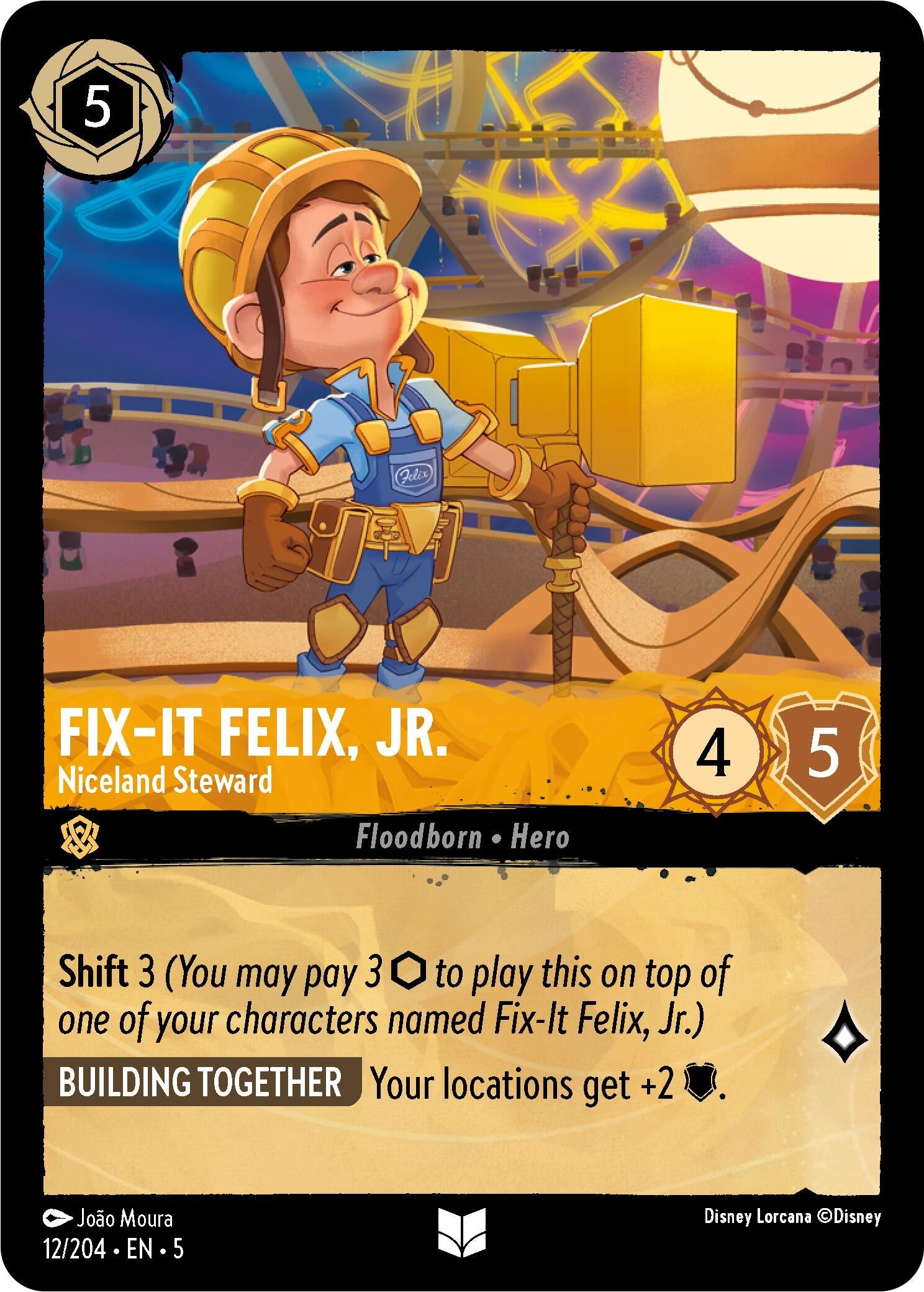 Image for Fix-It Felix, Jr. - Niceland Steward (12/204) (Shimmering Skies) - Disney Lorcana