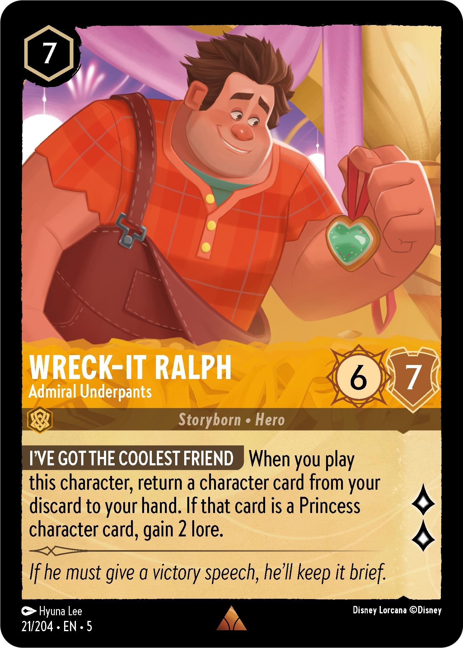 Image for Wreck-It Ralph - Admiral Underpants (21/204) (Shimmering Skies) - Disney Lorcana