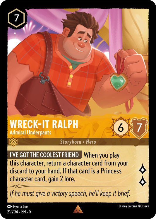 Image for Wreck-It Ralph - Admiral Underpants (21/204) (Shimmering Skies) - Disney Lorcana