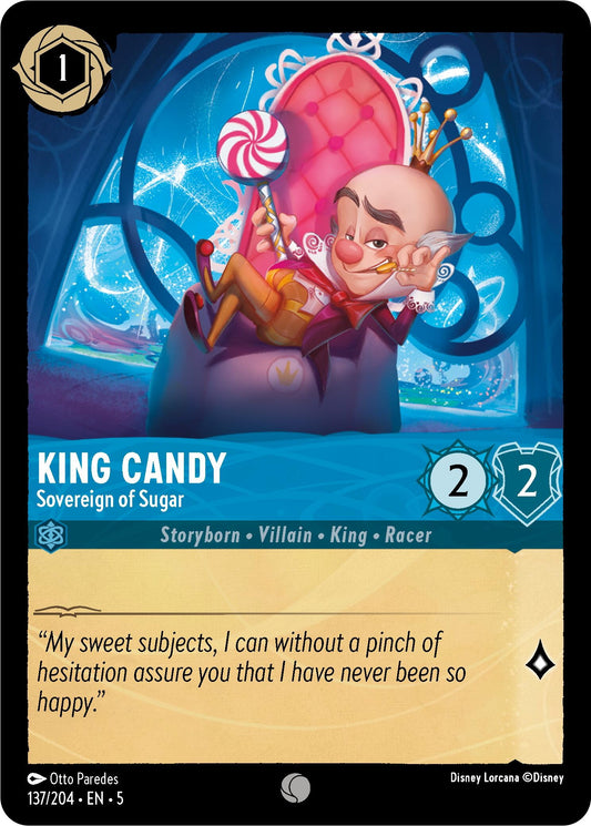 Image for King Candy - Sovereign of Sugar (137/204) (Shimmering Skies) - Disney Lorcana