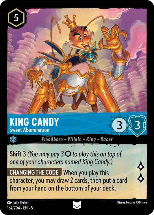 Image for King Candy - Sweet Abomination (154/204) (Shimmering Skies) - Disney Lorcana
