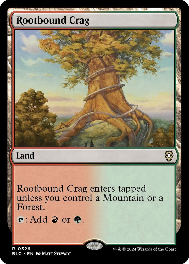 Image for Rootbound Crag (326) (Commander: Bloomburrow) - Magic: The Gathering