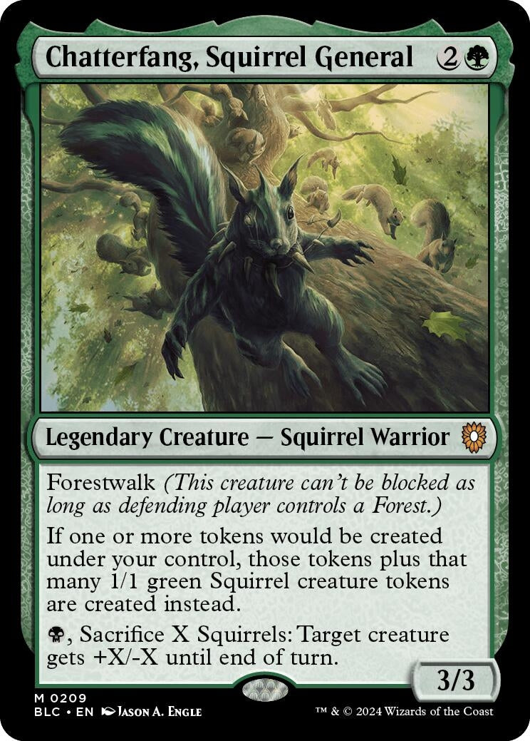 Image for Chatterfang, Squirrel General (209) (Commander: Bloomburrow) - Magic: The Gathering