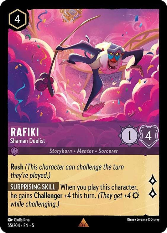 Image for Rafiki - Shaman Duelist (55/204) (Shimmering Skies) - Disney Lorcana
