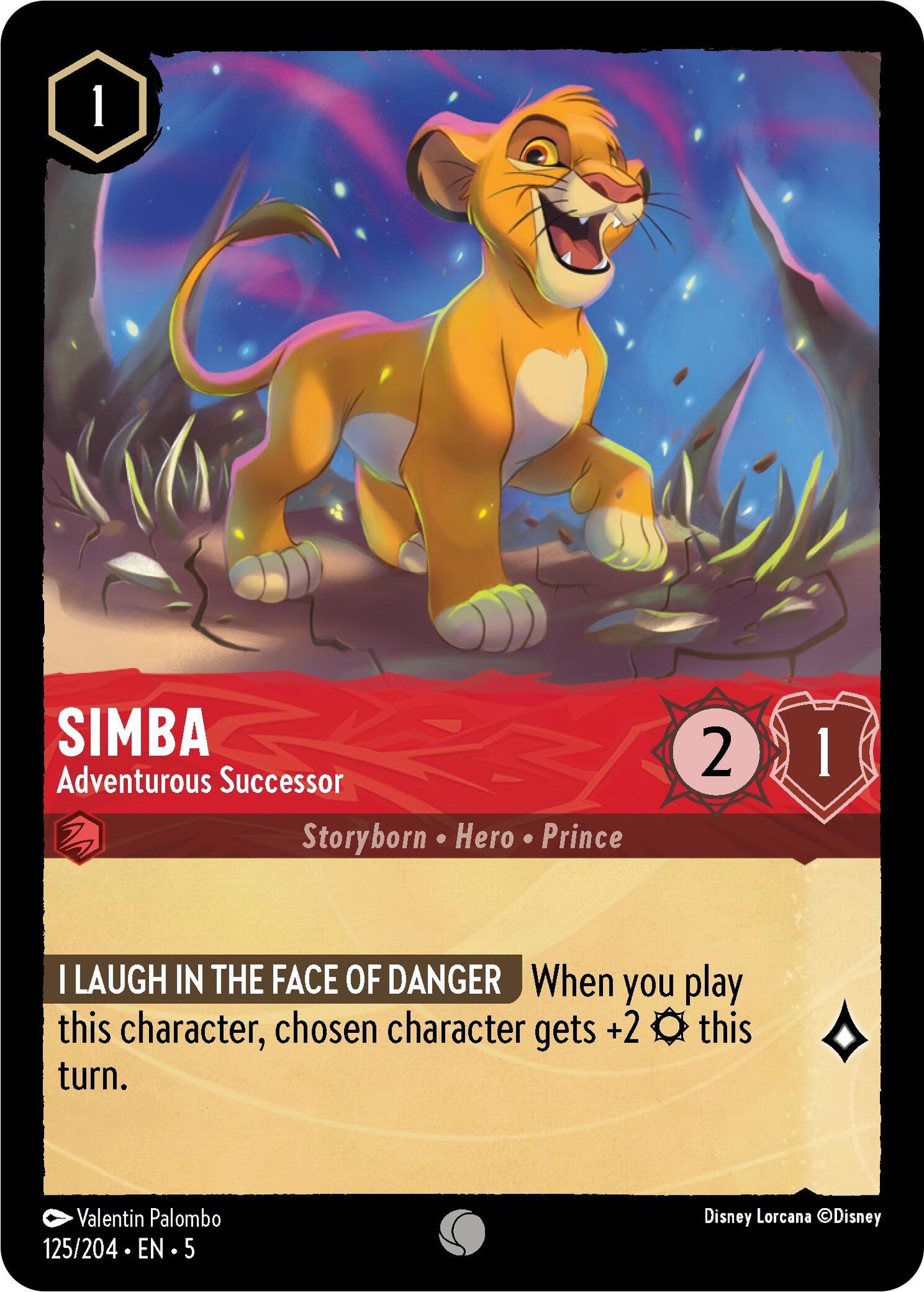 Image for Simba - Adventurous Successor (125/204) (Shimmering Skies) - Disney Lorcana