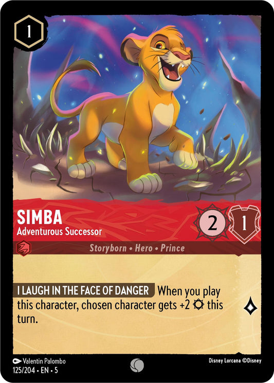 Image for Simba - Adventurous Successor (125/204) (Shimmering Skies) - Disney Lorcana