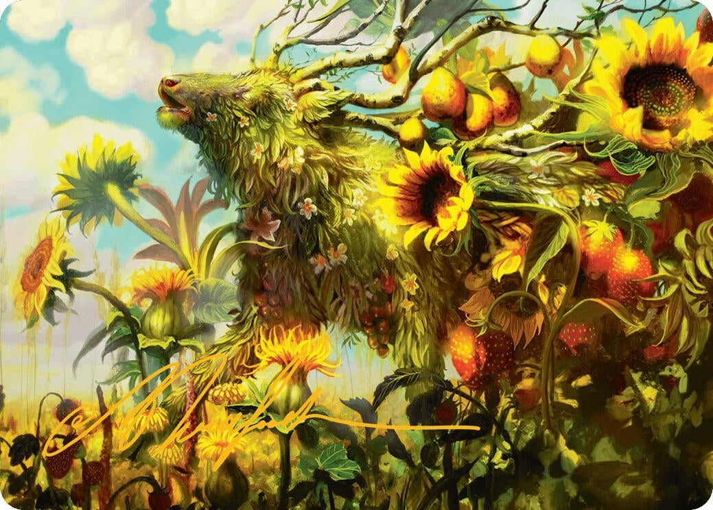 Image for Beza, the Bounding Spring Art Card (Gold-Stamped Signature) (1) (Art Series: Bloomburrow) - Magic: The Gathering