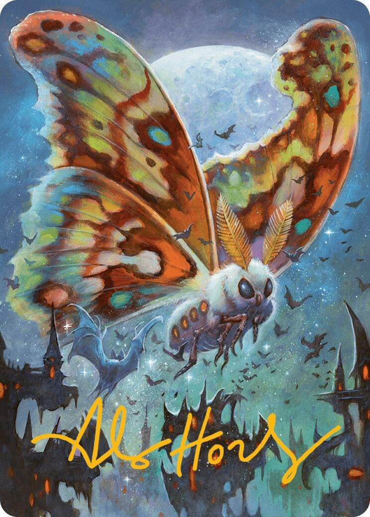 Image for Luminous Broodmoth Art Card (Gold-Stamped Signature) (48) (Art Series: Bloomburrow) - Magic: The Gathering