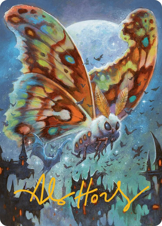 Image for Luminous Broodmoth Art Card (Gold-Stamped Signature) (48) (Art Series: Bloomburrow) - Magic: The Gathering