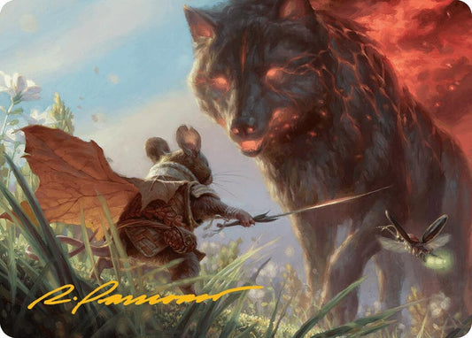 Image for Repel Calamity Art Card (Gold-Stamped Signature) (2) (Art Series: Bloomburrow) - Magic: The Gathering