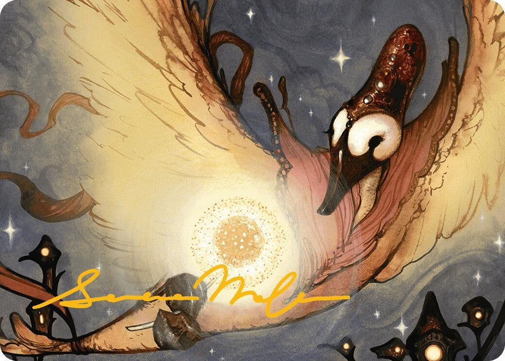 Image for Salvation Swan Art Card (Gold-Stamped Signature) (38) (Art Series: Bloomburrow) - Magic: The Gathering