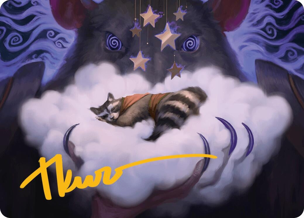 Image for Kitnap Art Card (Gold-Stamped Signature) (7) (Art Series: Bloomburrow) - Magic: The Gathering