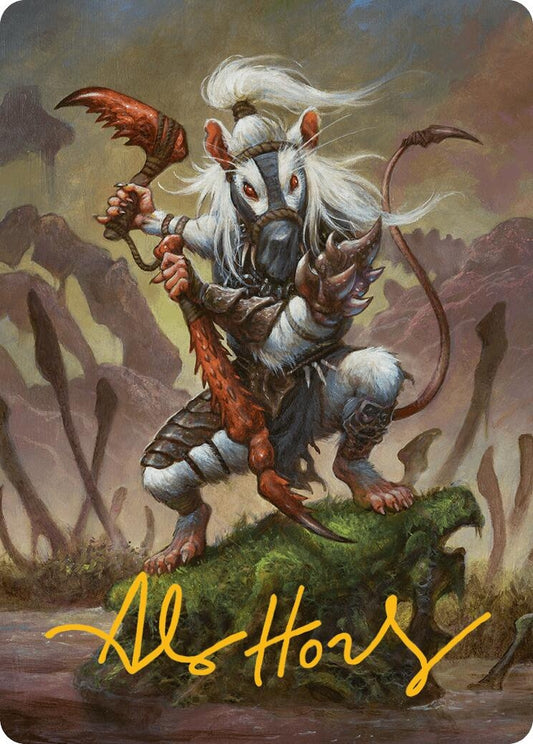 Image for Ink-Eyes, Servant of Oni Art Card (Gold-Stamped Signature) (50) (Art Series: Bloomburrow) - Magic: The Gathering