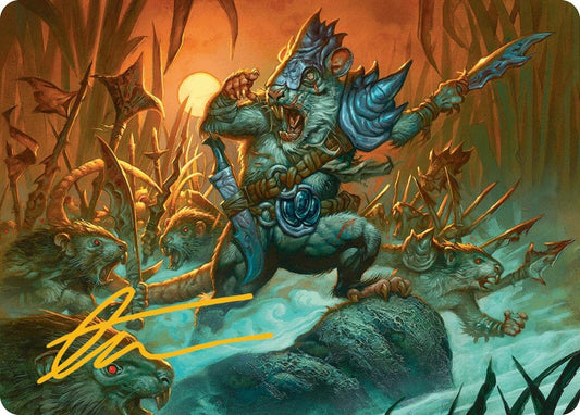 Image for Persistent Marshstalker Art Card (Gold-Stamped Signature) (14) (Art Series: Bloomburrow) - Magic: The Gathering