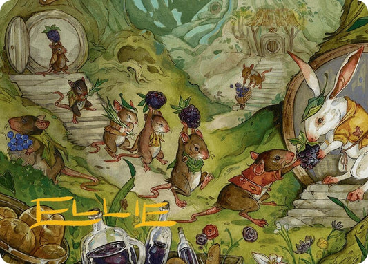 Image for For the Common Good Art Card (43/54) (Gold-Stamped Signature) (43) (Art Series: Bloomburrow) - Magic: The Gathering