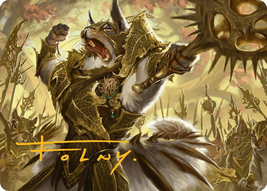 Image for Honored Dreyleader Art Card (Gold-Stamped Signature) (23) (Art Series: Bloomburrow) - Magic: The Gathering