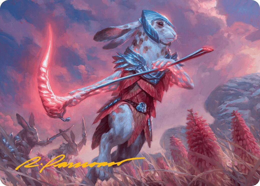 Image for Baylen, the Haymaker Art Card (Gold-Stamped Signature) (25) (Art Series: Bloomburrow) - Magic: The Gathering