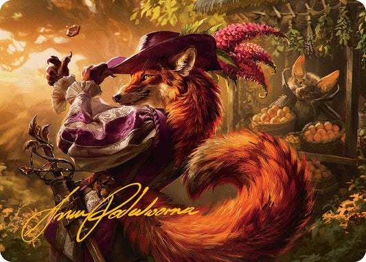 Image for Mr. Foxglove Art Card (Gold-Stamped Signature) (31) (Art Series: Bloomburrow) - Magic: The Gathering