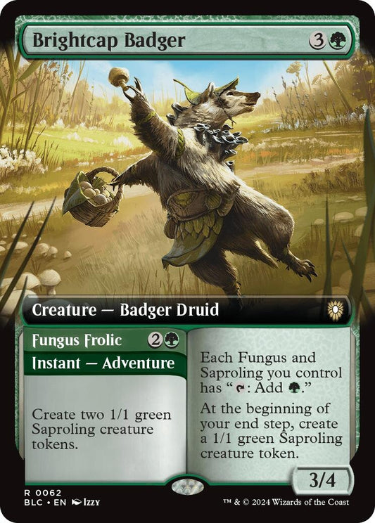 Image for Brightcap Badger (Extended Art) (62) (Commander: Bloomburrow) - Magic: The Gathering