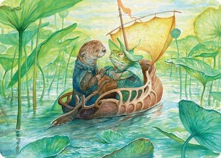 Image for Run Away Together Art Card (11) (Art Series: Bloomburrow) - Magic: The Gathering