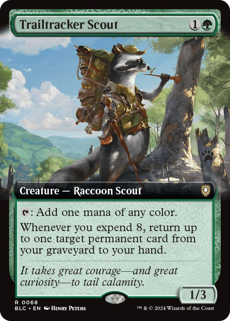 Image for Trailtracker Scout (Extended Art) (68) (Commander: Bloomburrow) - Magic: The Gathering