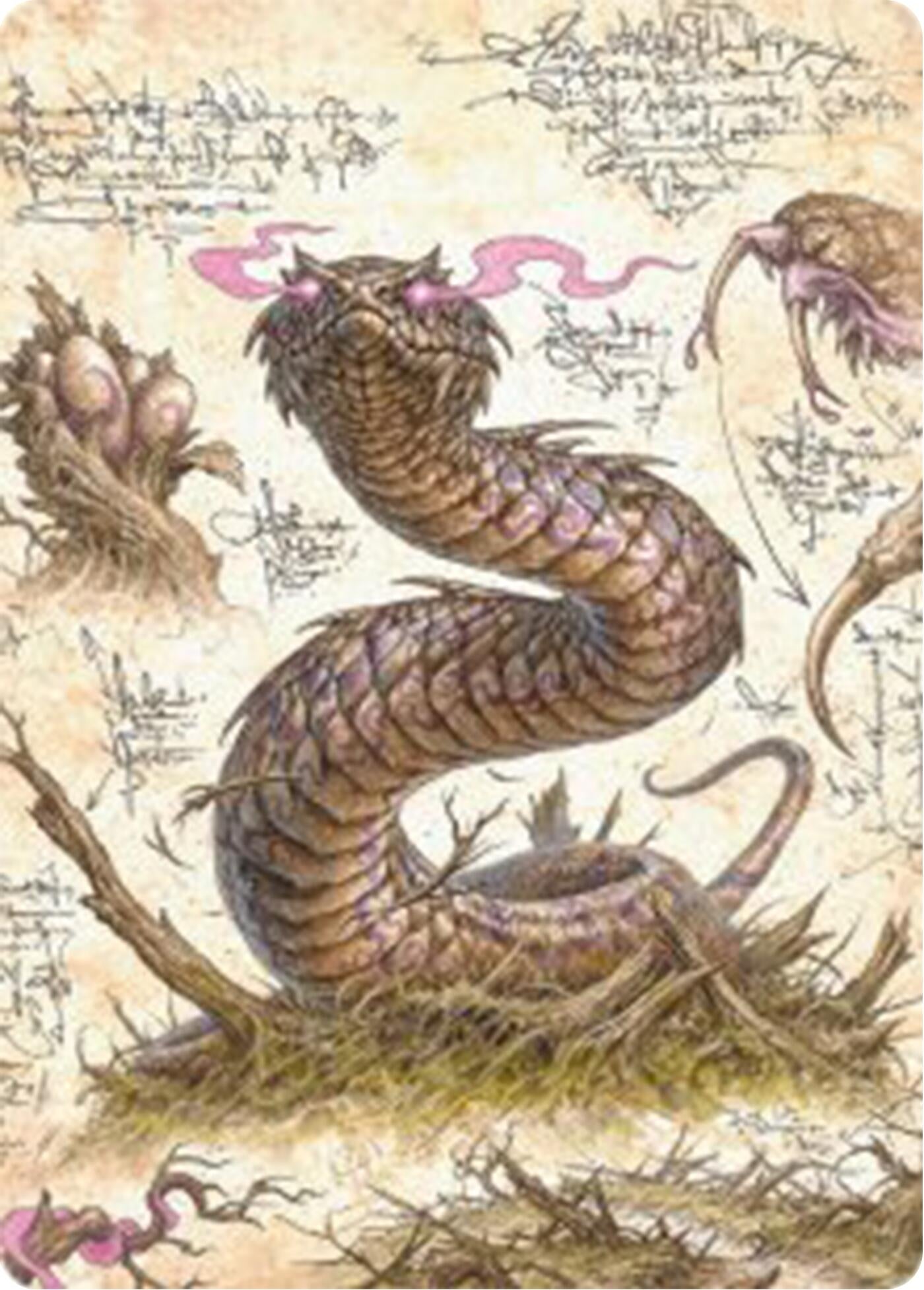 Image for Rottenmouth Viper Art Card (36) (Art Series: Bloomburrow) - Magic: The Gathering