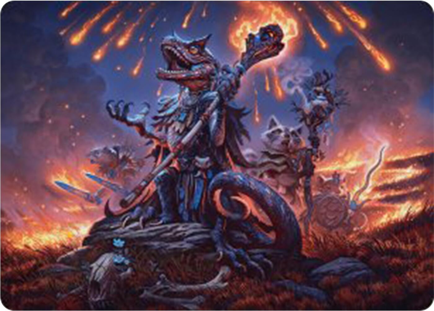 Image for Valley Flamecaller Art Card (21) (Art Series: Bloomburrow) - Magic: The Gathering