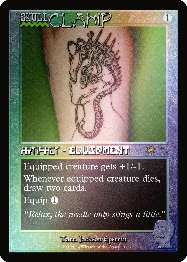 Image for Skullclamp (Rainbow Foil) (1663) (Secret Lair Drop Series) - Magic: The Gathering