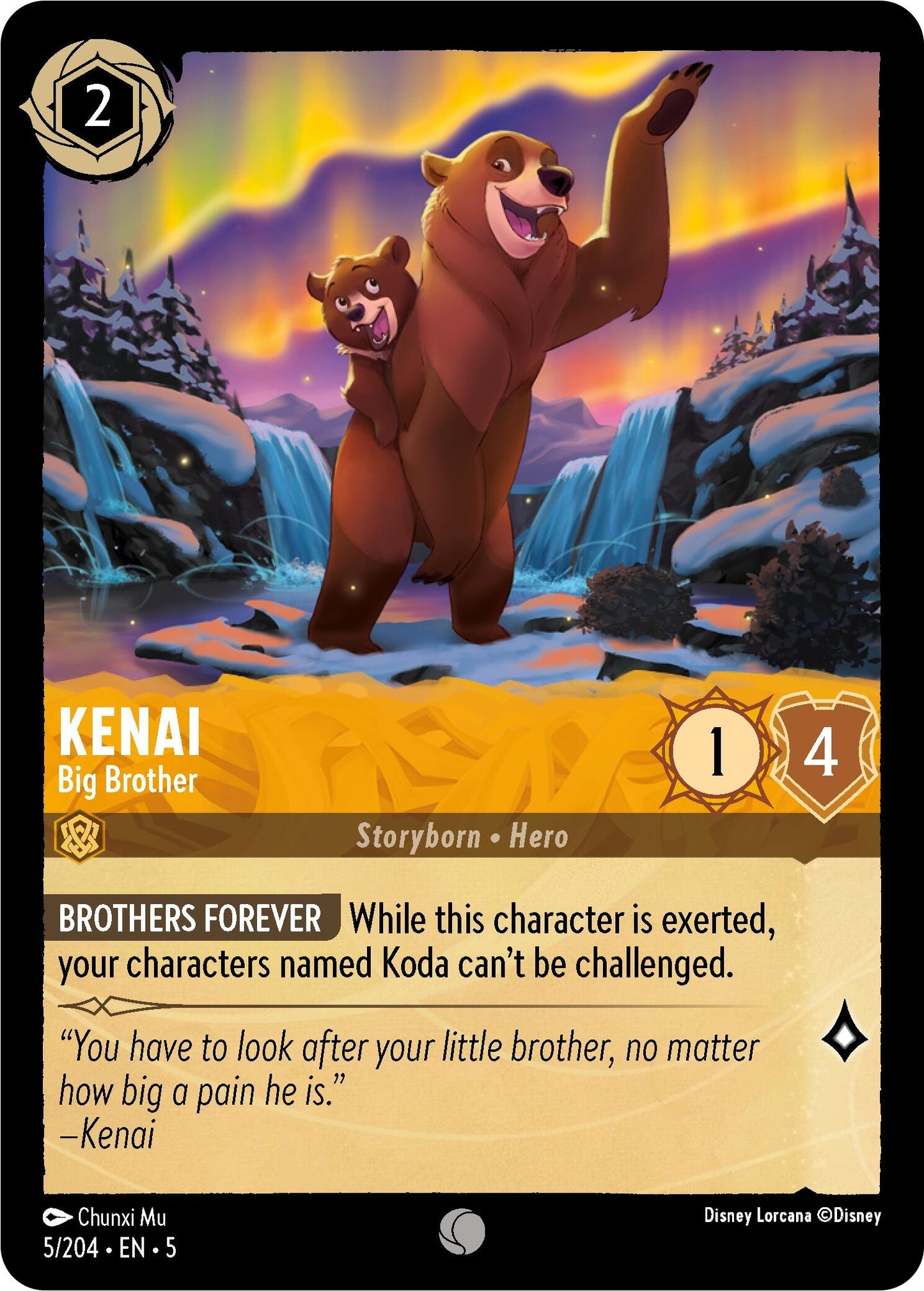 Image for Kenai - Big Brother (5/204) (Shimmering Skies) - Disney Lorcana